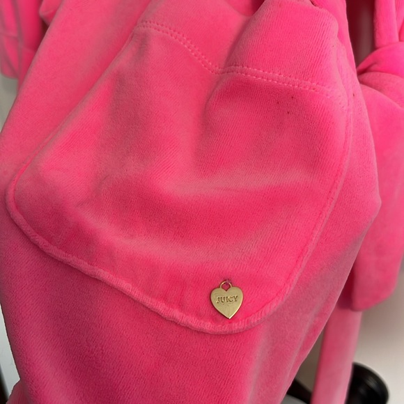JUICY COUTURE Velvet Robe, Pink, Size M - Picture 4 of 6